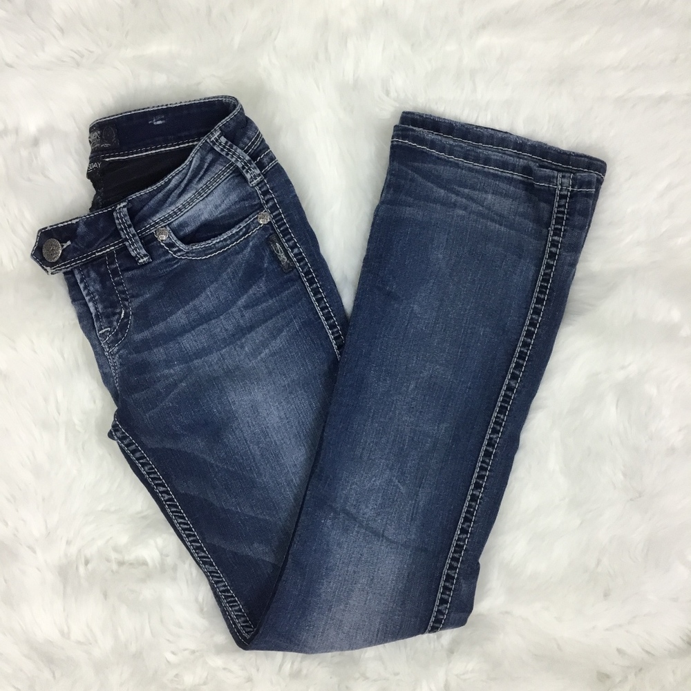 Silver Jeans Tuesday Bootcut Distressed 27x31
